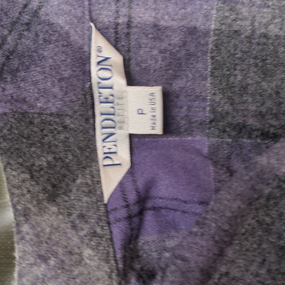 Pendleton Purple Gray Wool Blazer Button Jacket C… - image 6